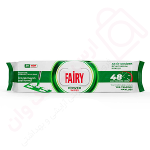 دستمال مرطوب مخصوص تی فیری رایحه صابون سفید بسته 50 عددی