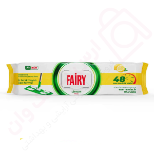 دستمال مرطوب مخصوص تی فیری رایحه لیمو بسته 50 عددی
