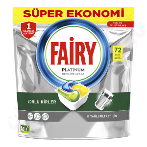 قرص ماشین ظرفشویی فیری مدل Platinum بسته 72 عددی